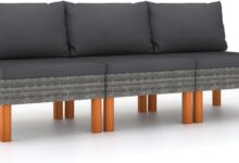 3 Piece Modular Sectional Sofa Set Fitting Your Balcony