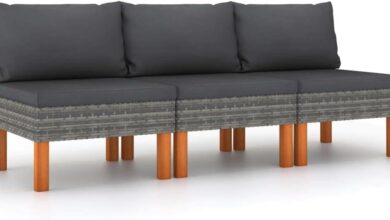 3 Piece Modular Sectional Sofa Set Fitting Your Balcony