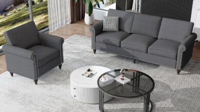 Sofa Sets 2pc Modern 3-Seater & Loveseat: fits your space