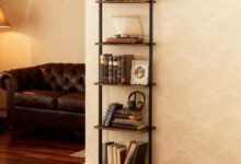 5-Tier Bookshelf Solid Wood Ladder Shelf – for your space