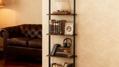 5-Tier Bookshelf Solid Wood Ladder Shelf – for your space