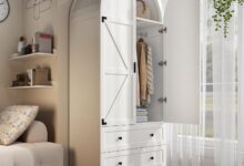 748 White Armoire Wardrobe How It Fits Your Space