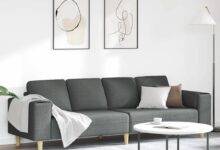 98.4in Modern Dark Gray Sectional — fits your apartment life