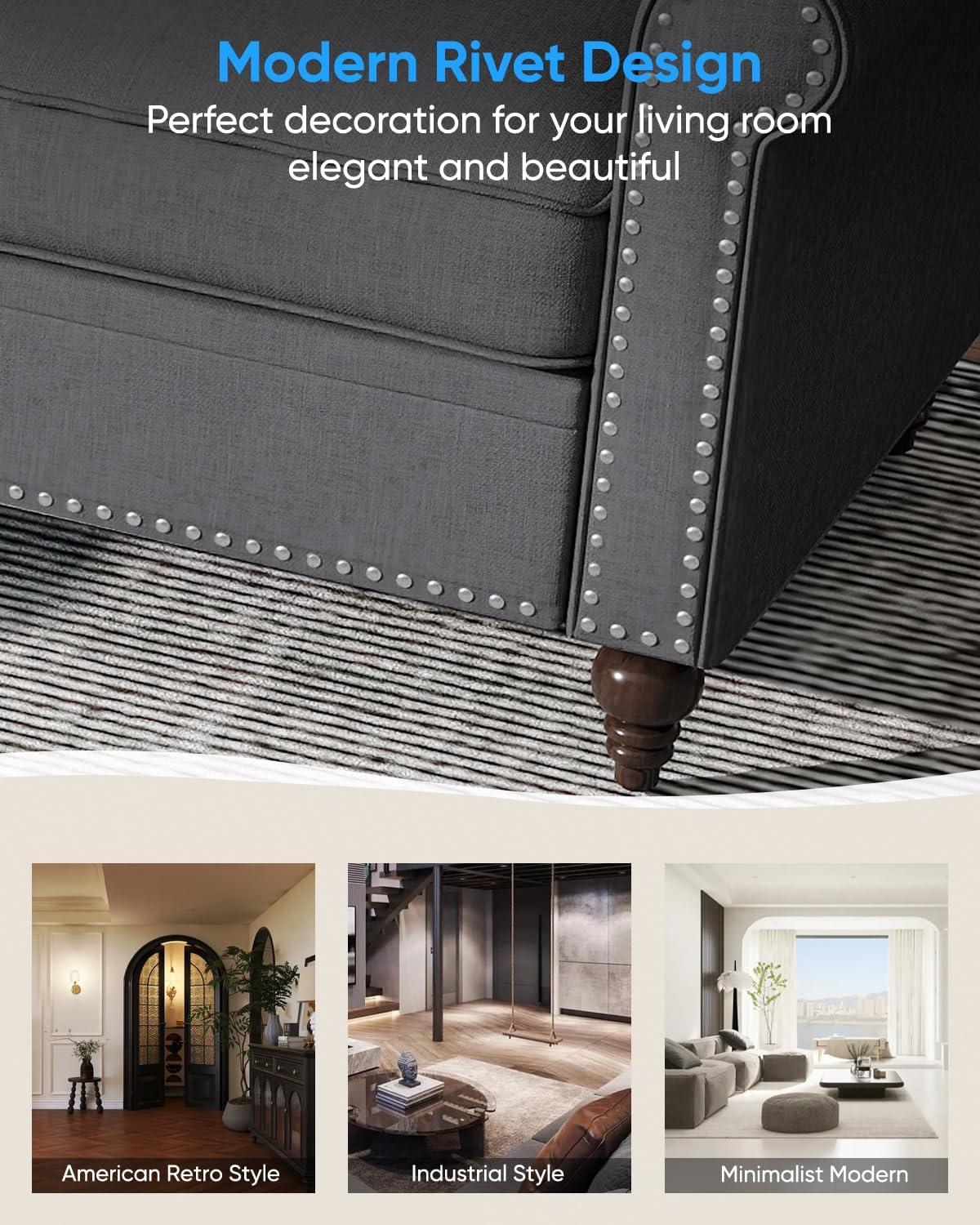 Sofa Sets ​2pc Modern 3-Seater & Loveseat: fits your space