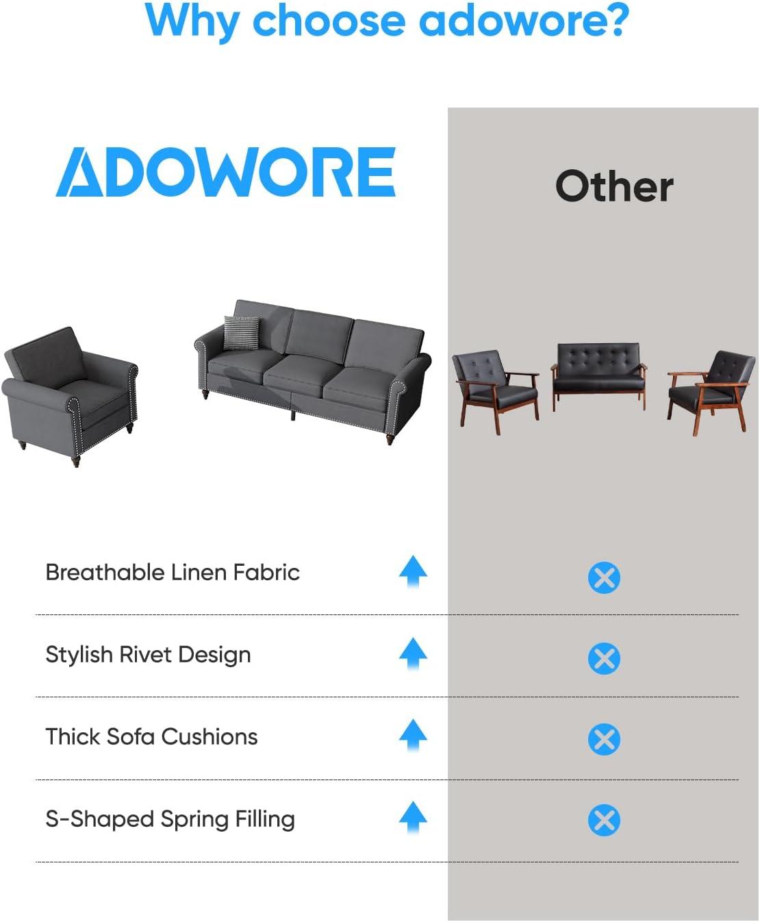 Sofa sets 2pc Modern 3-Seater & Loveseat: fits your space