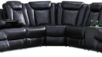 Aycp Air Leather Power Recliner Sectional Fits Your Room