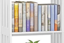 Bookshelf 3 Tier White Organizer Fits Your Small Space