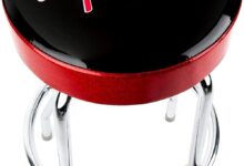 Fender Red Sparkle Logo Swivel Barstool Your Jam Seat