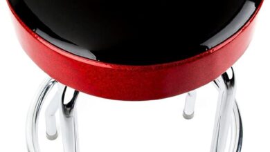 Fender Red Sparkle Logo Swivel Barstool Your Jam Seat