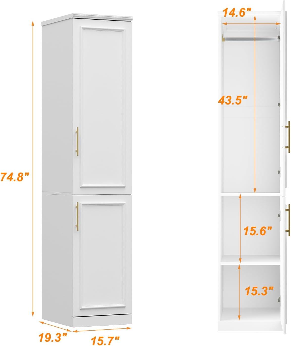 FUFU&GAGA Narrow Wardrobe closet fits your tight bedroom
