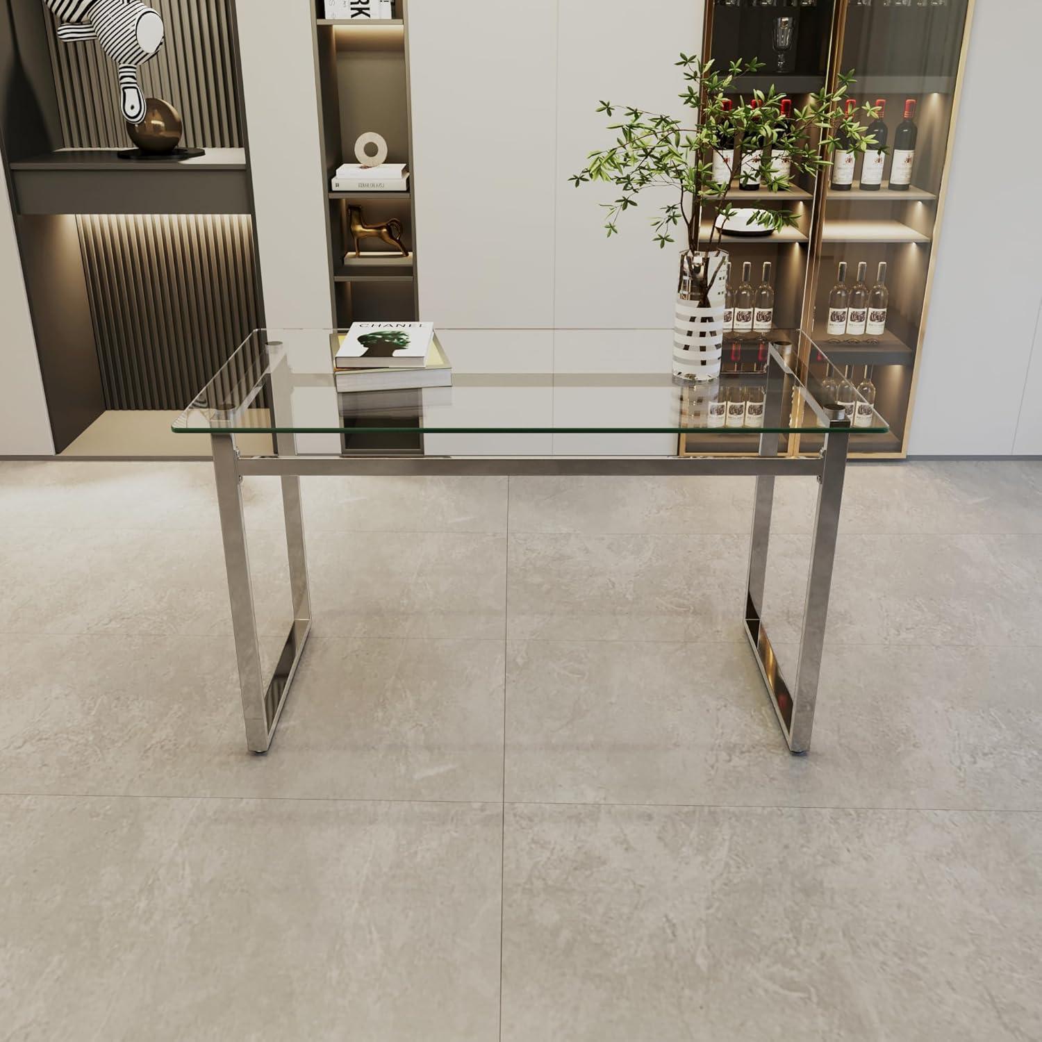 Glass ‌Dining table 51'' Rectangle - fits your small kitchen