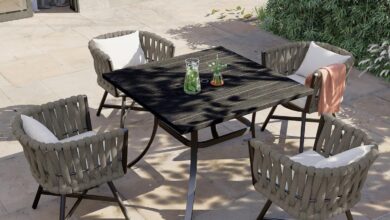 Grand Patio 5 Piece Set 4 Seat Swivel Set For Your Patio