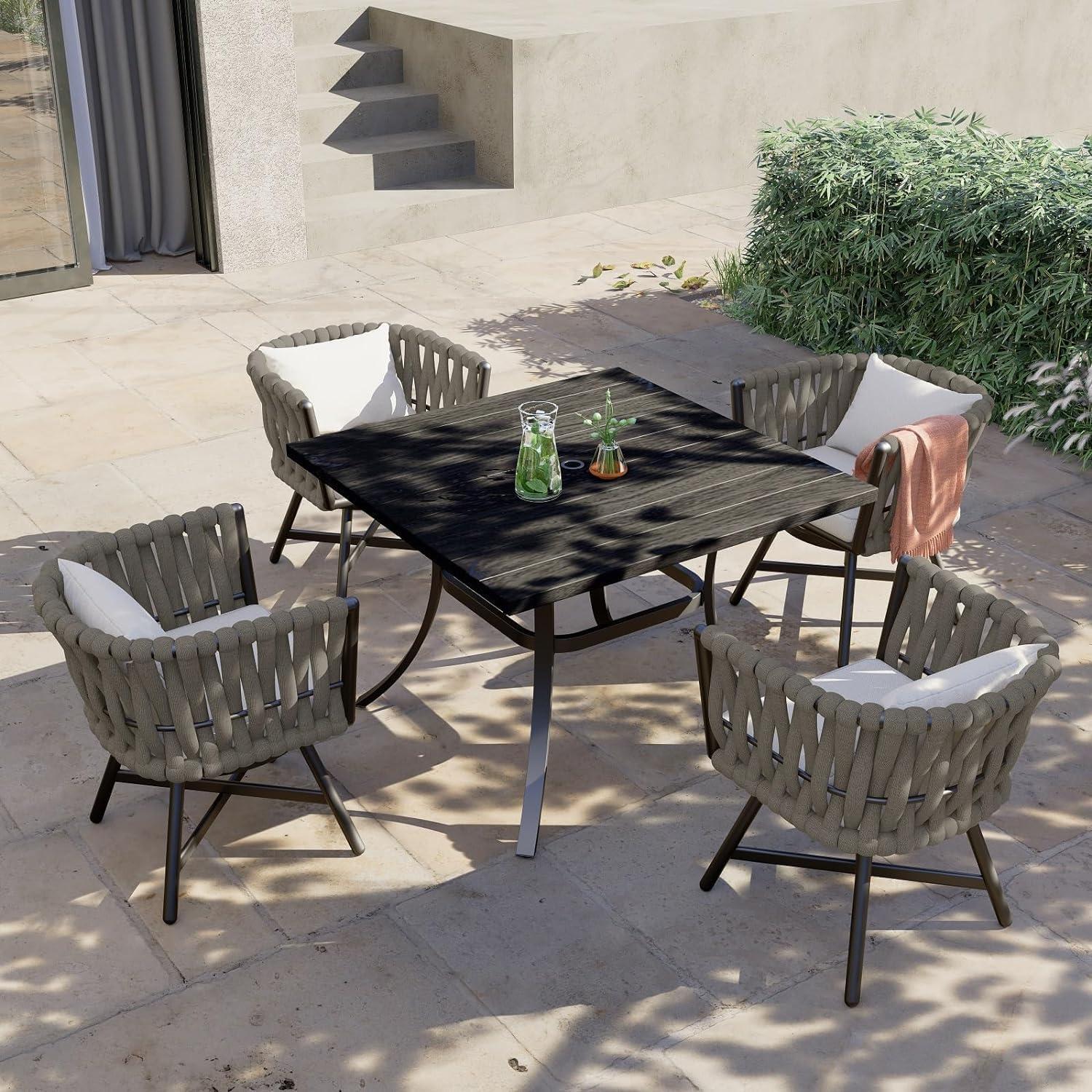 Grand Patio 5 Piece Set 4 Seat Swivel Set For Your Patio