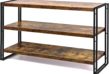 Hchqhs 3 Tier Rustic Wood And Metal Bookshelf In Your Home