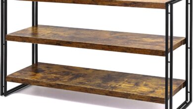 Hchqhs 3 Tier Rustic Wood And Metal Bookshelf In Your Home