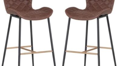 Home Square Lyla 30 Antique Brown Barstool For Your Counter