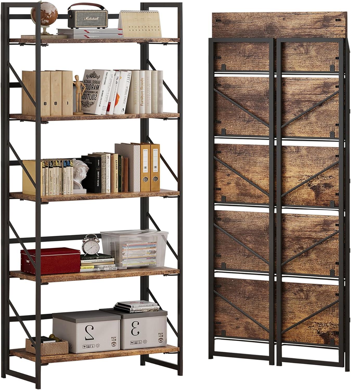 Jsb No Assembly Folding Bookshelf How It Suits Your Room