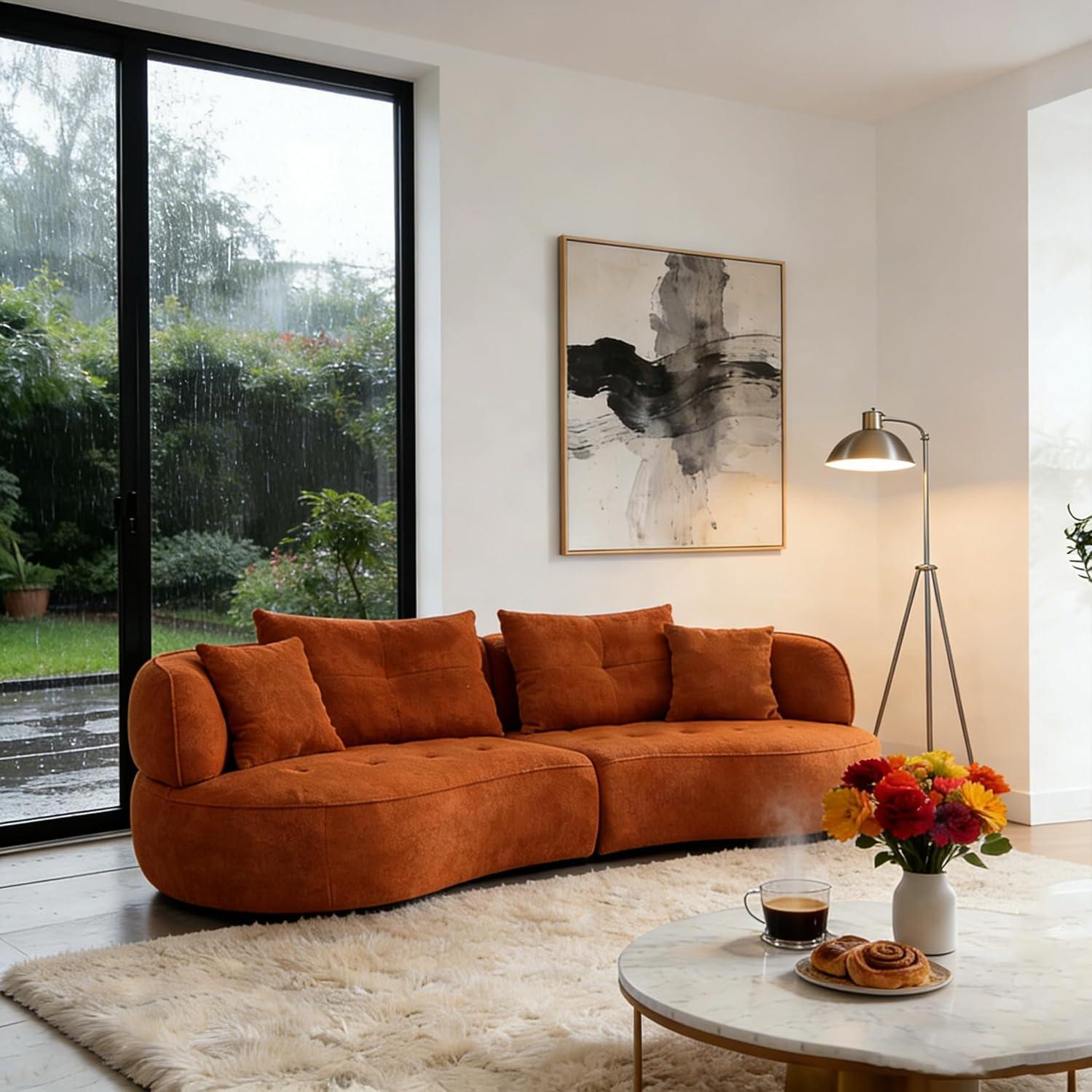 Letbask 109 Curved Sofa How It Fits Your Living Room