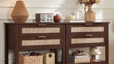 Leyaoyao 315 Wide Rattan Night Stand To Tame Your Clutter