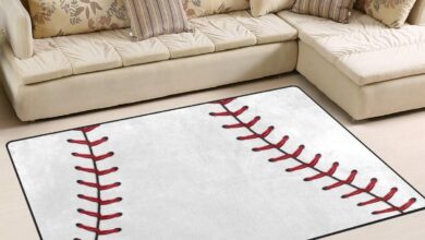 Linomo Area Rug Baseball Lace Sport Ball For Your Entry
