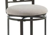 Linon Koffee Pewter Metal Swivel How It Fits Your Counter