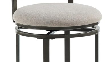 Linon Koffee Pewter Metal Swivel How It Fits Your Counter