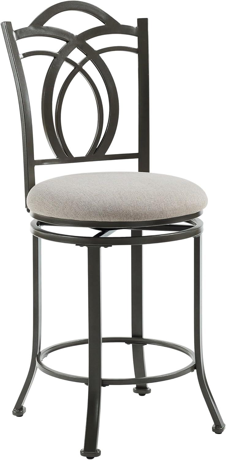 Linon Koffee Pewter Metal Swivel How It Fits Your Counter