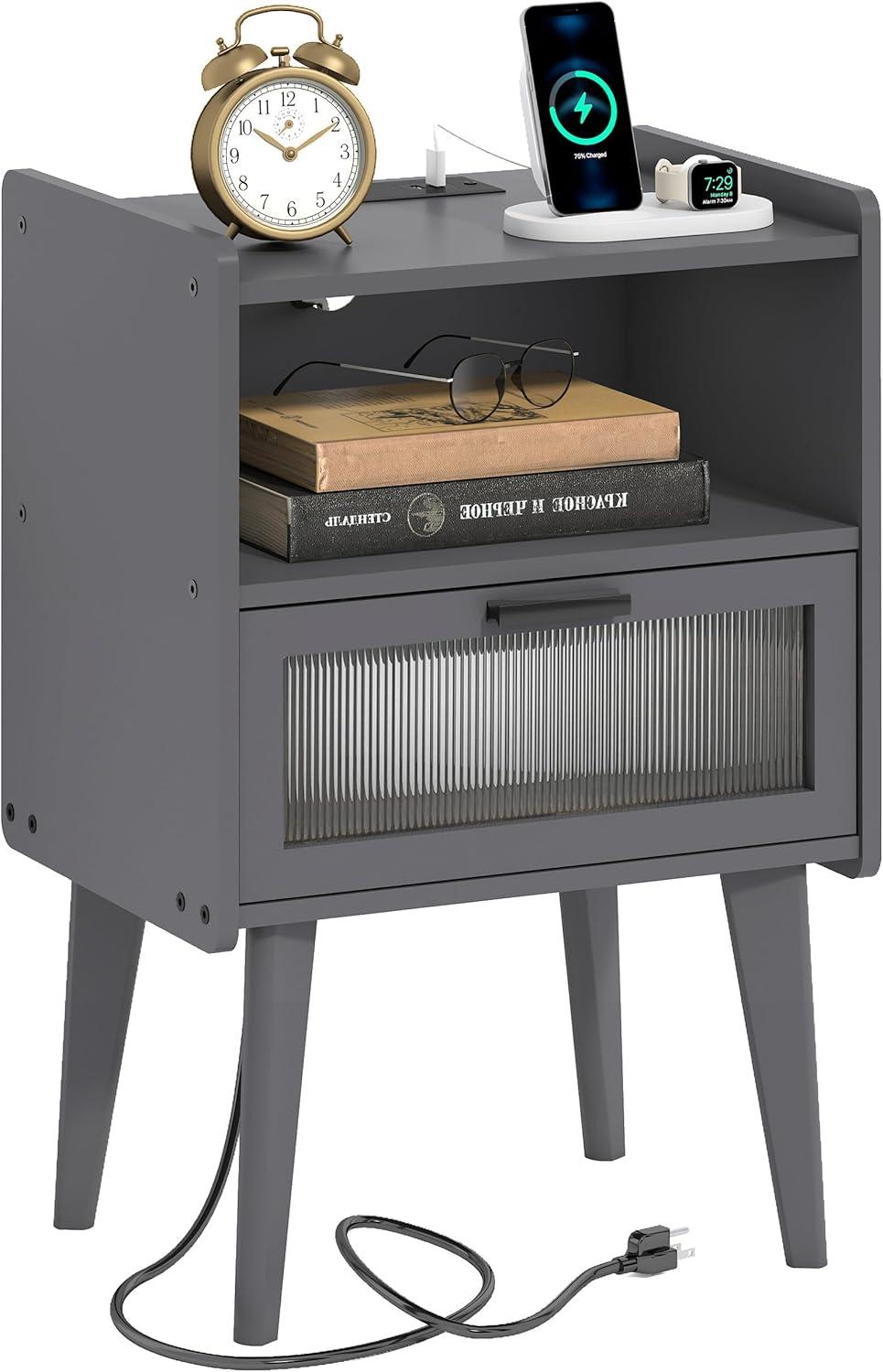 Moru Camlbz07ze Nightstand Your Bedside Charging Hub