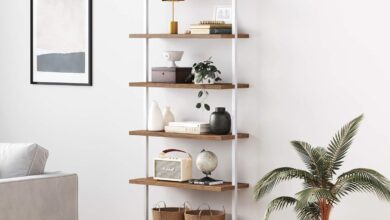 Nathan James Theo 6 Shelf Bookcase Softens Industrial Lines