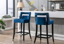 Newcosmos Suede Velvet Barstool Where You Sip Wine At Dusk