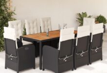 Opahdn 9 Piece Patio Dining Set Yard Dining That Fits You