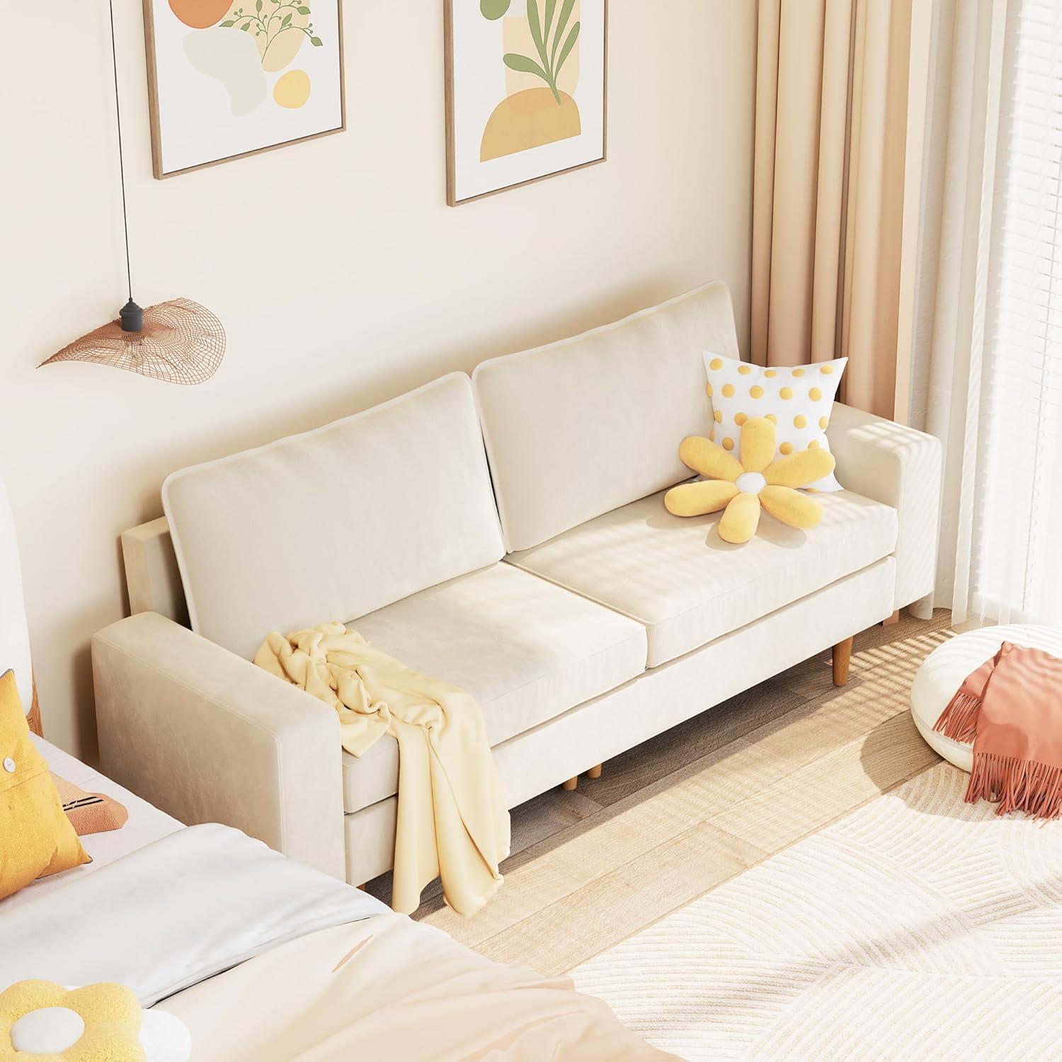 Pamapic 81'' W Loveseat Sofa fits your small living room