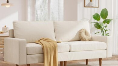 Pamapic 81” W Loveseat Sofa fits your small living room