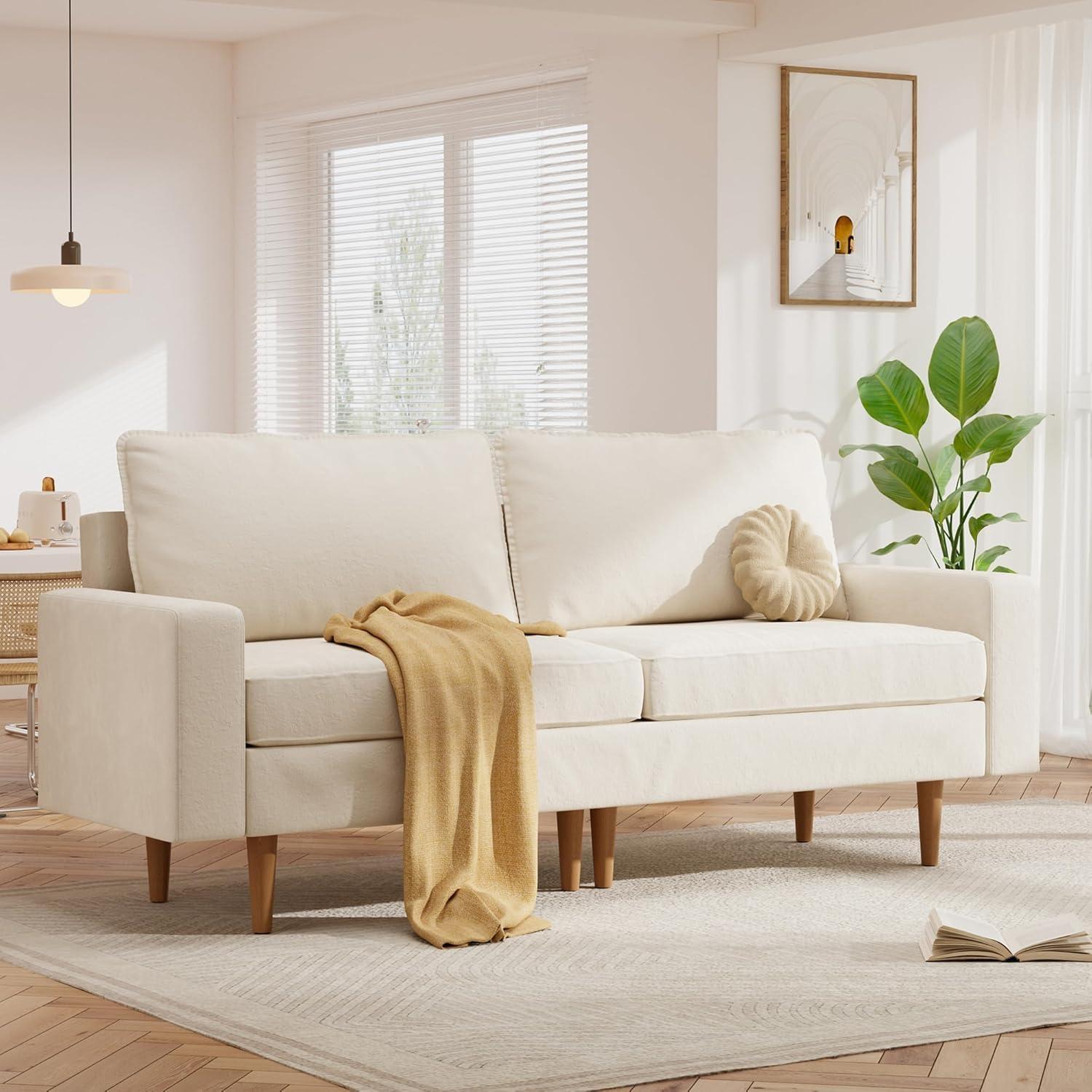 Pamapic 81” W Loveseat Sofa fits your small living room