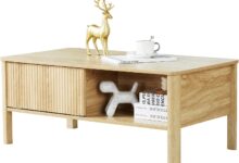 Rectangle Fluted Coffee Table With Storage Fits Your Space