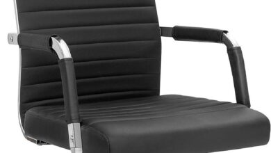 Ribbed Office Chair High Back Pu Leather For Your Desk