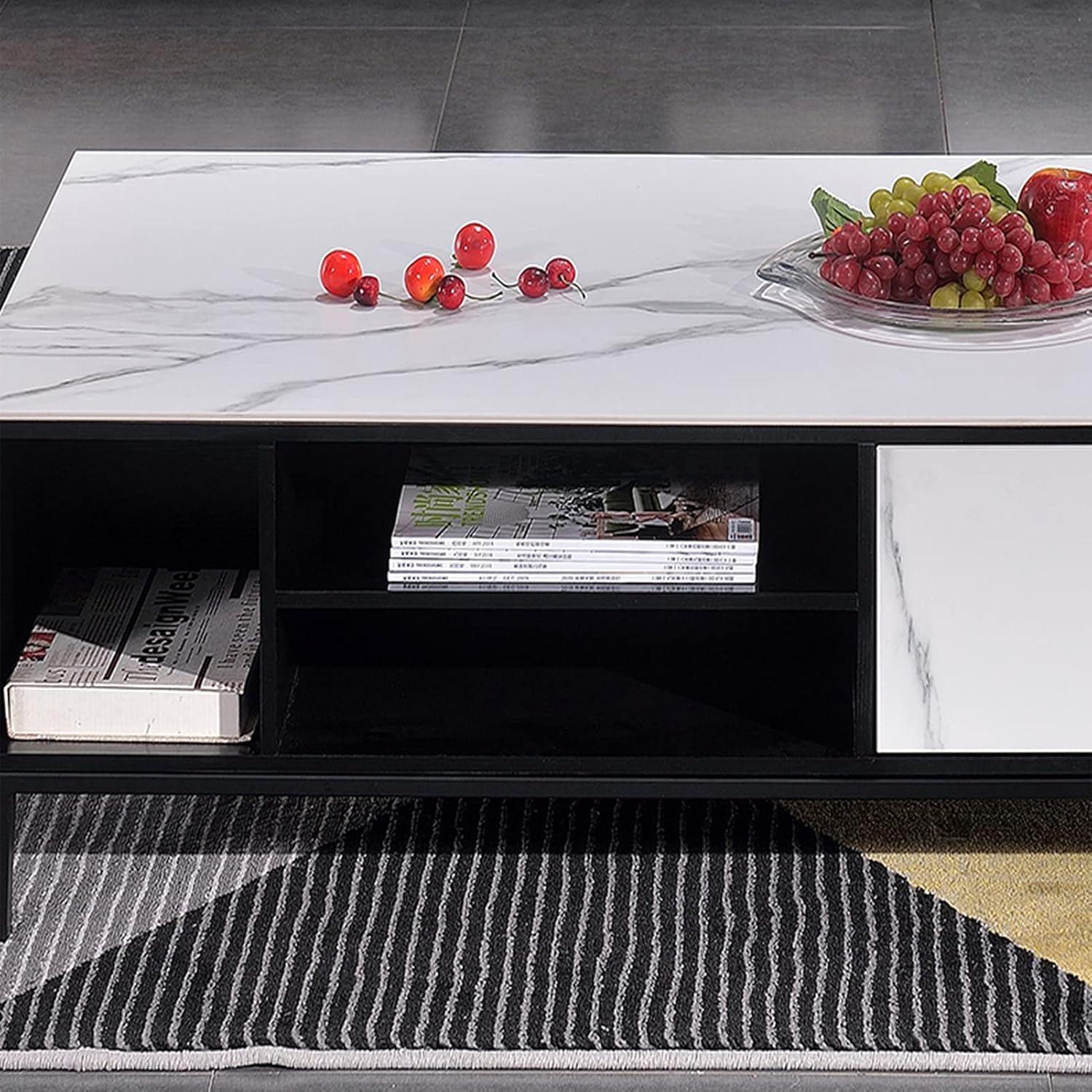 Rustic Coffee Table Slate & Pine 51.2