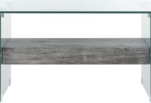 Safavieh Kayley Glass Coffee Table Framing The Seating Area