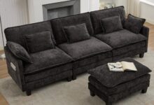 Samery 113 L Shaped Chenille Sectional Framing A Living Area