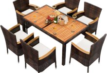 Shintenchi 7 Piece Patio Dining Set How It Fits Your Deck