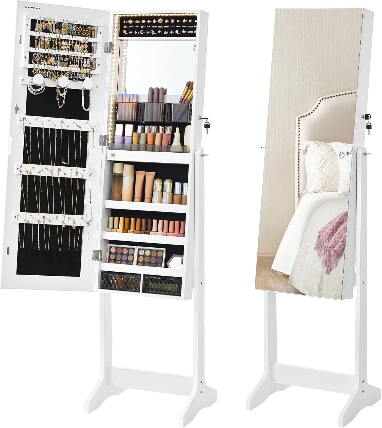 Songmics Ujjc023w01 Your Mirror Armoire With Led Light