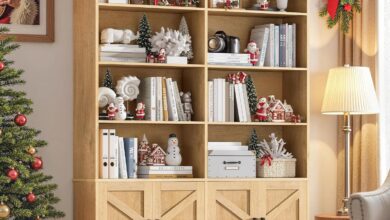 Standifurno 71in Bookshelf With 4 Doors Fits Your Space