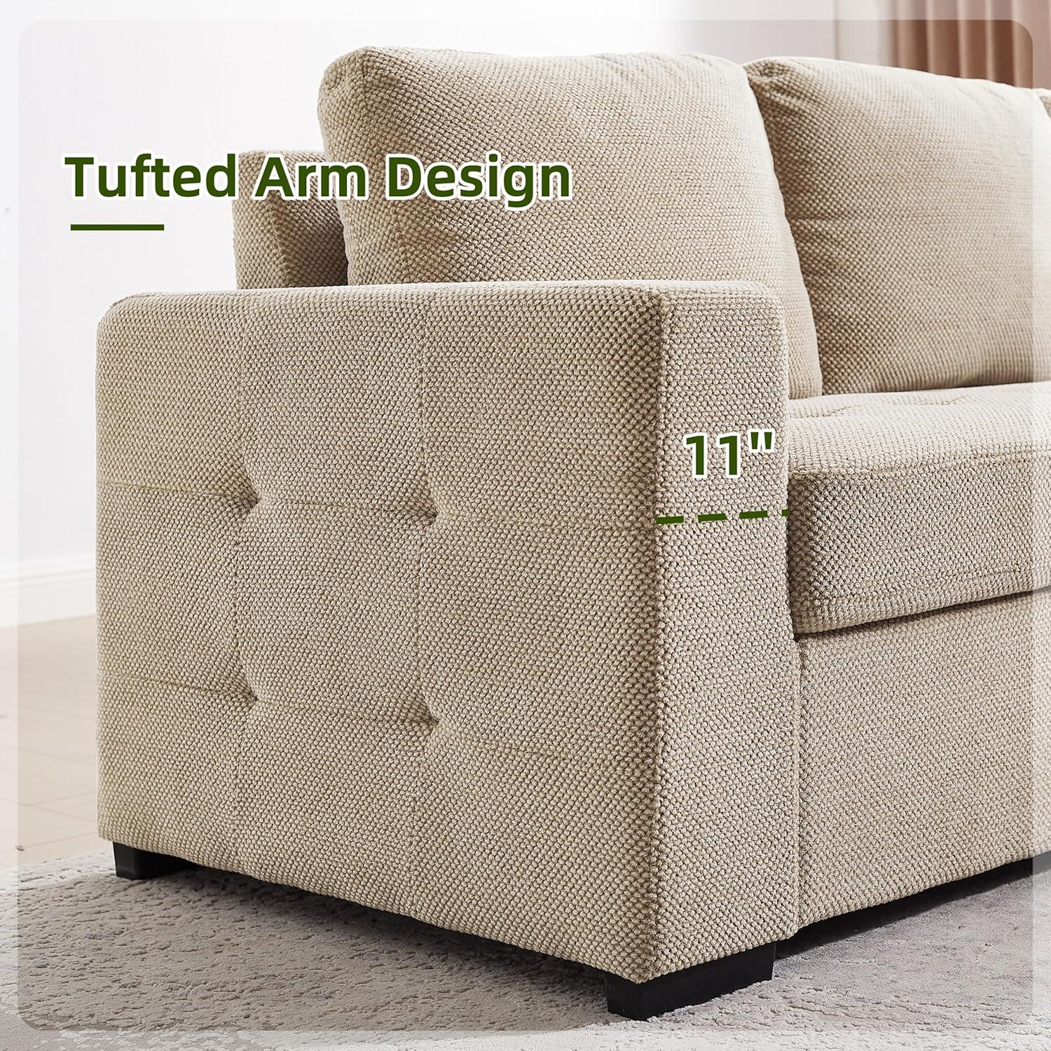 THSUPER ⁣123'' Sectional:⁤ How it fits your living room