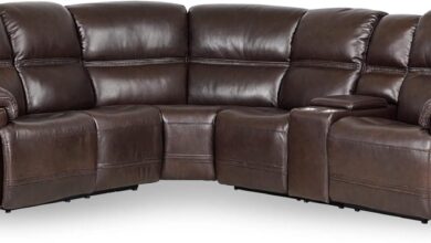 Top Grain Leather Power Sectional How It Fits Your Room