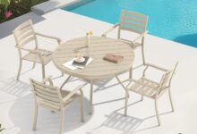 Yozma 5pcs Outdoor Patio Dining Set Fits Your Deck