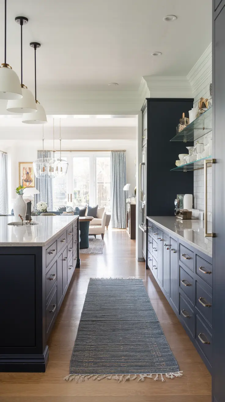Dark Blue Kitchen Design