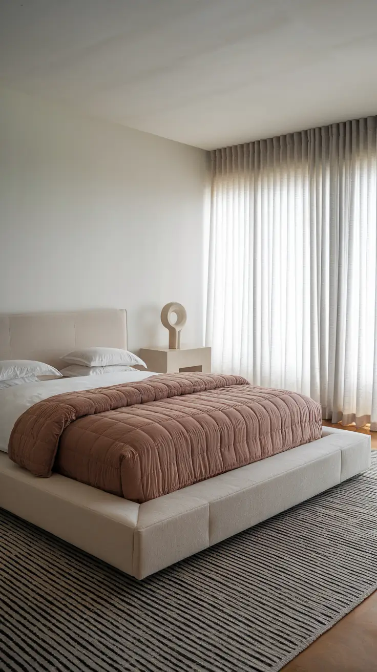 Minimalist Queen Comforter Bedroom