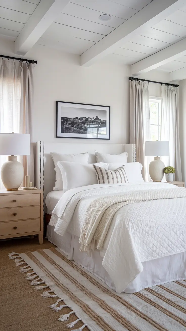 Luxurious White Queen Comforter Set