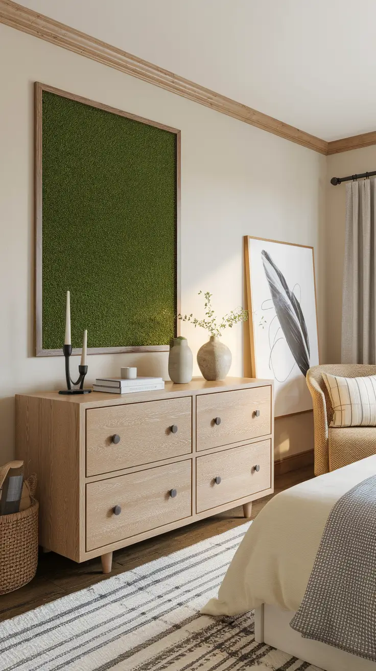 Artificial Grass Accent Bedroom Walls