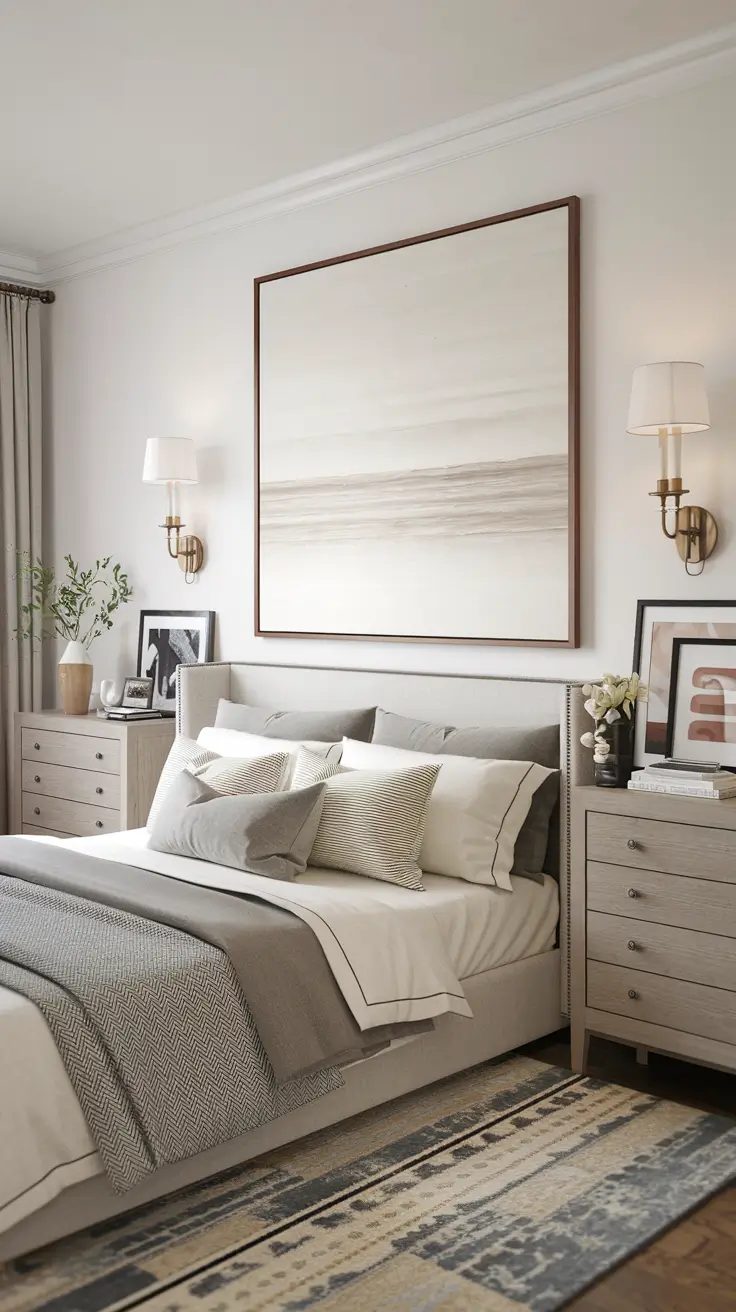 Art and Prints Above Bed